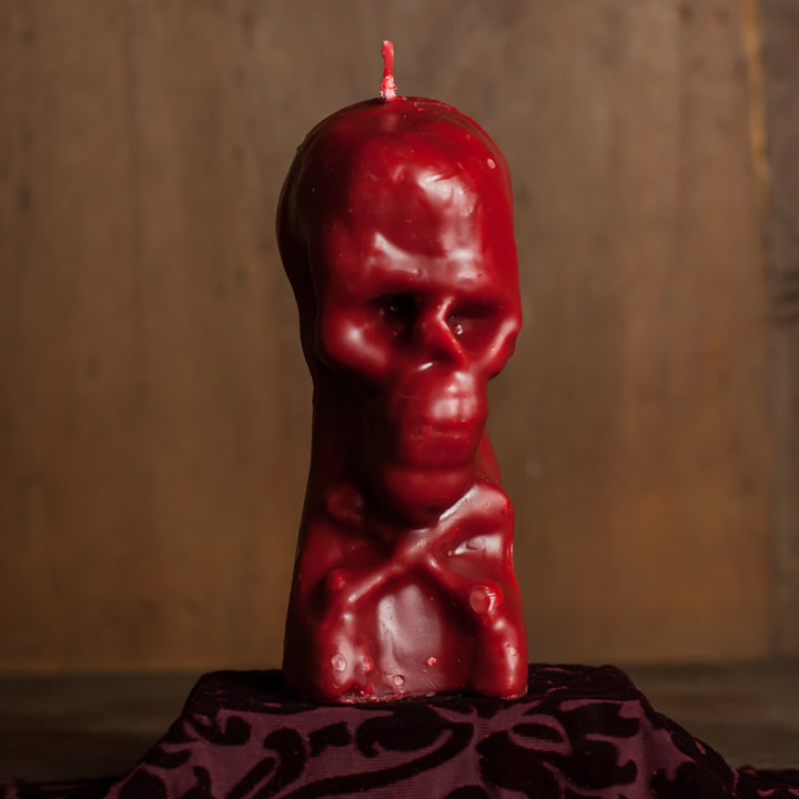 Red Skull Candle