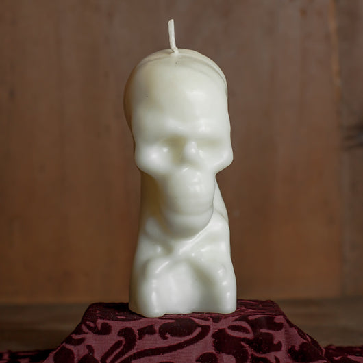 White Skull Candle